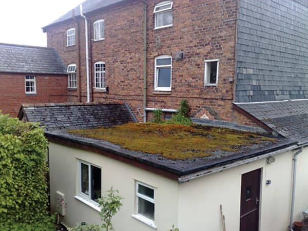 Flat roof before